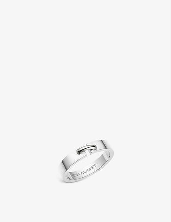 Liens Évidence 18ct white-gold wedding band