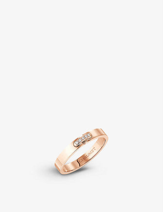 Liens Evidence 18ct rose-gold and diamond wedding band