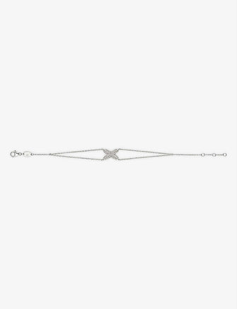 Jeux de Liens 18-carat white gold and diamond bracelet