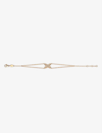 Jeux de Liens 18ct rose-gold and diamond bracelet