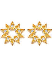 Mini Sun 18ct yellow gold-plated stud earrings