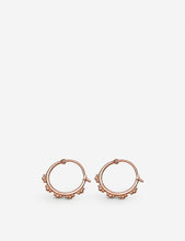 Floris 18ct rose-gold vermeil hoop earrings