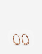 Floris 18ct rose-gold vermeil hoop earrings