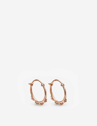 Floris 18ct rose-gold vermeil hoop earrings