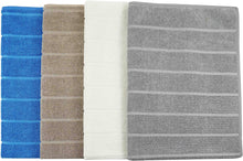 gryeer Microfibre Tea Towels, Super Absorbent, Extra Large and Thick Kitchen Towels, Stripe Designed, 50 x 70 cm, Pack of 8, Grey