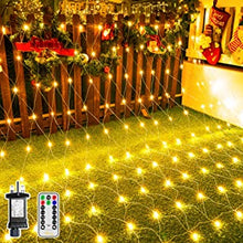 Ollny Christmas Net Lights Outdoor Decorations - 200 LED 3m x 2m Fairy Lights Plug-in Waterproof String Lights with 8 Light Modes/Timer/Remote - for Xmas Tree/Indoor/Outside/Curtain/Window/Garden
