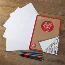 abeec A4 Plain Paper Drawing Pad - 72 Sheet Sketch Book - A4 Drawing Pad - Arts and Craft Scrap Book Essential for Kids Activity Packs - Colouring Books for Children - Drawing Paper for Children