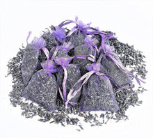 12 Bags of Dried English Lavender in Small Lilac Organza Bags -Real Flower Wedding Confetti/Home Fragrance/Crafts /Moth Repellant