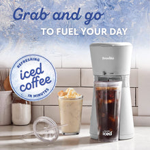 Breville Iced Coffee Maker  Plus Coffee Cup with Straw  Ready in Under 4 Minutes  Grey [VCF155]