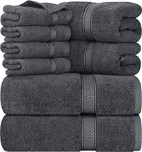 Utopia Towels 8 Piece Towel Set - 2 Bath Towels, 2 Hand Towels and 4 Washcloths Cotton Hotel Quality Super Soft and Highly Absorbent (Grey)