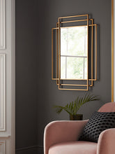 John LewisShanghai Wall Mirror, 90 x 70cm, Brass