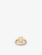 Tiffany T Square 18ct rose-gold and tuquoise ring