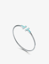 Tiffany T 18ct white-gold and turquoise bracelet