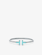 Tiffany T 18ct white-gold and turquoise bracelet