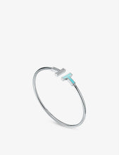 Tiffany T 18ct white-gold, turquoise and diamond bracelet