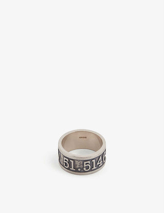 Co-ordinates sterling silver ring