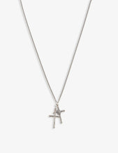 Double Cross sterling silver necklace