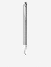 Ecridor Chevron rhodium-plated ballpoint pen