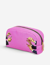 Toiletpaper lipstick-print faux-leather beauty case