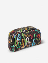 Seletti wears Toiletpaper Sh*t snake-print faux-leather beauty case