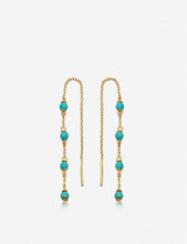 Stilla Chain 18-ct gold-plated silver turquoise gemstone earrings