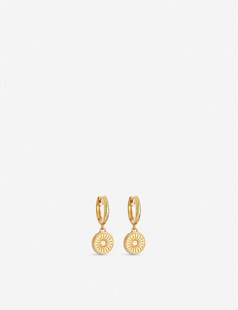 Celestial Sunrise 18ct gold-plated sterling silver drop earrings