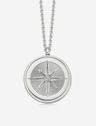 Celestial Compass sterling silver and sapphire necklace