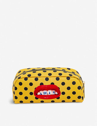 Seletti wears Toiletpaper Sh*t-print faux-leather case 20cm x 7cm