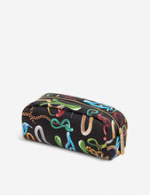 Seletti wears Toiletpaper snake-print faux-leather case 20cm x 7cm