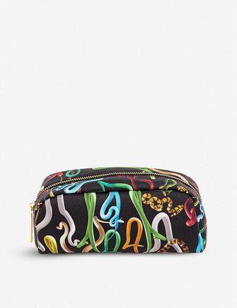 Seletti wears Toiletpaper snake-print faux-leather case 20cm x 7cm