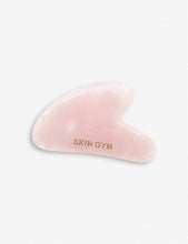 Sculpty rose-quartz crystal gua sha tool