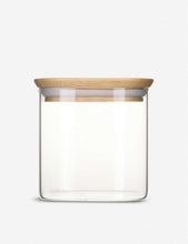 Glass canister with bamboo lid 800ml