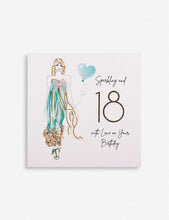 Sparkling and 18 birthday greetings card 16.5cm x 16.5cm