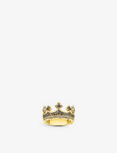 Rebel Kingdom crown sterling silver and zirconia ring