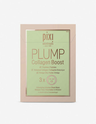 PLUMP Collagen Boost Sheet Mask pack of three