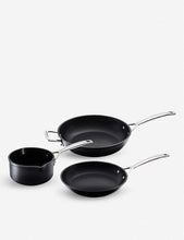 Toughened non-stick saucepans set of three