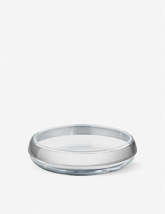 Duo glass and stainless steel bowl 15cm