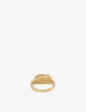 Signature 18ct gold-plated vermeil signet ring