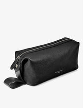 Reporter textured-leather wash bag