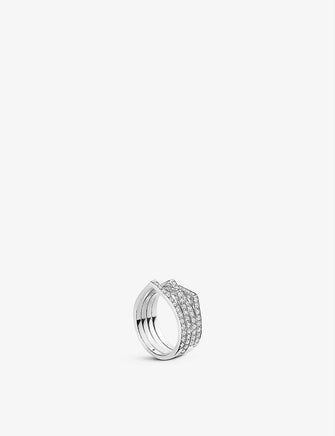 Antifer 18ct white-gold and diamond stacked ring