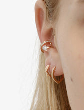 Serti Sur Vide 18ct rose-gold and diamond pavé right ear cuff