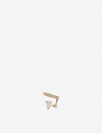 Serti Sur Vide 18ct rose-gold and diamond pavé right ear cuff