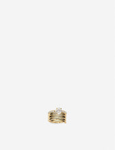 Blast 18ct pink-gold and diamond right ear cuff