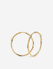 Siren large 18ct gold-plated hoop earrings