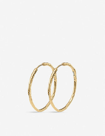 Siren large 18ct gold-plated hoop earrings