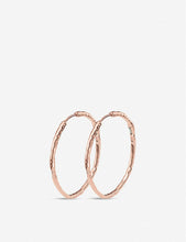 Siren large 18ct rose gold-plated hoop earrings