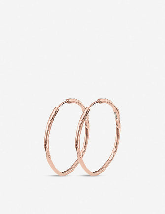 Siren large 18ct rose gold-plated hoop earrings