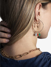 Siren 18ct rose gold-plated hoop earrings