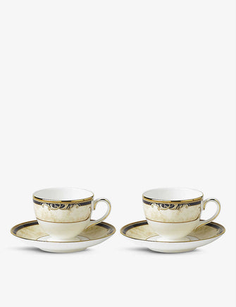 Cornucopia tea cups and saucers set