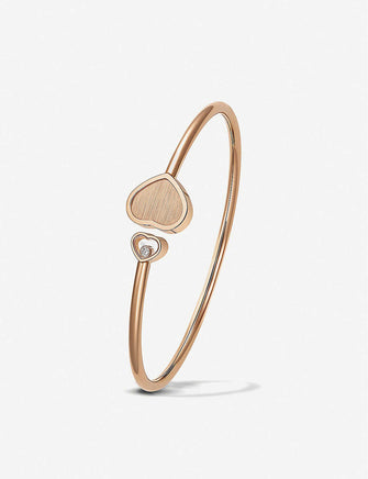 Chopard x 007 Happy Hearts Golden Hearts 18ct rose-gold and 0.19ct white-diamond bangle